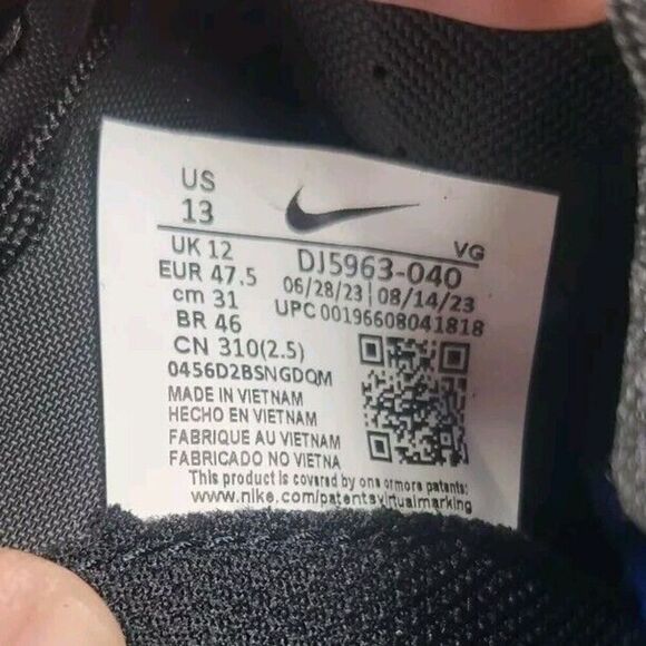 Nike Mercurial Vapor 15 Club FG/MG Men Sz 13 Black Blue Soccer Cleats DJ5963-040 - Picture 9 of 9